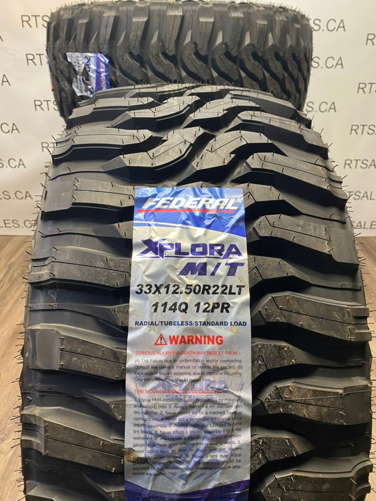 LT 33x12.5x22 Federal XPLORA M/T F All Season Tires
