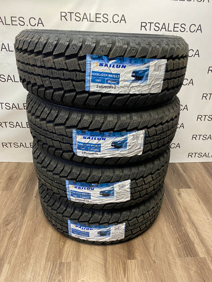 245/60/18 Sailun ICEBLAZER WST2 Studdable Winter Tires - R&T Sales 